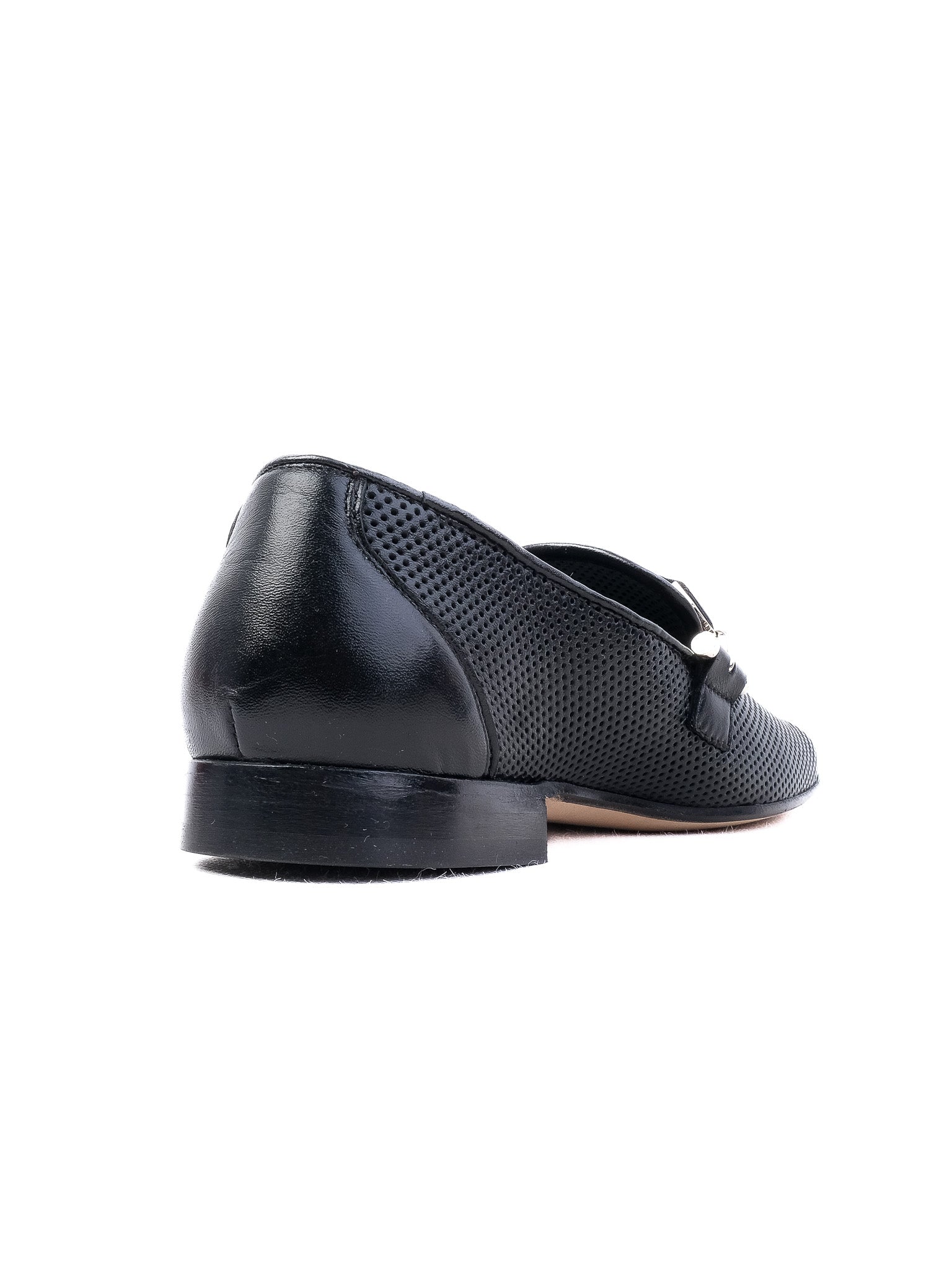 Excellent Missouri Black Leather Loafers for Kids Size 33