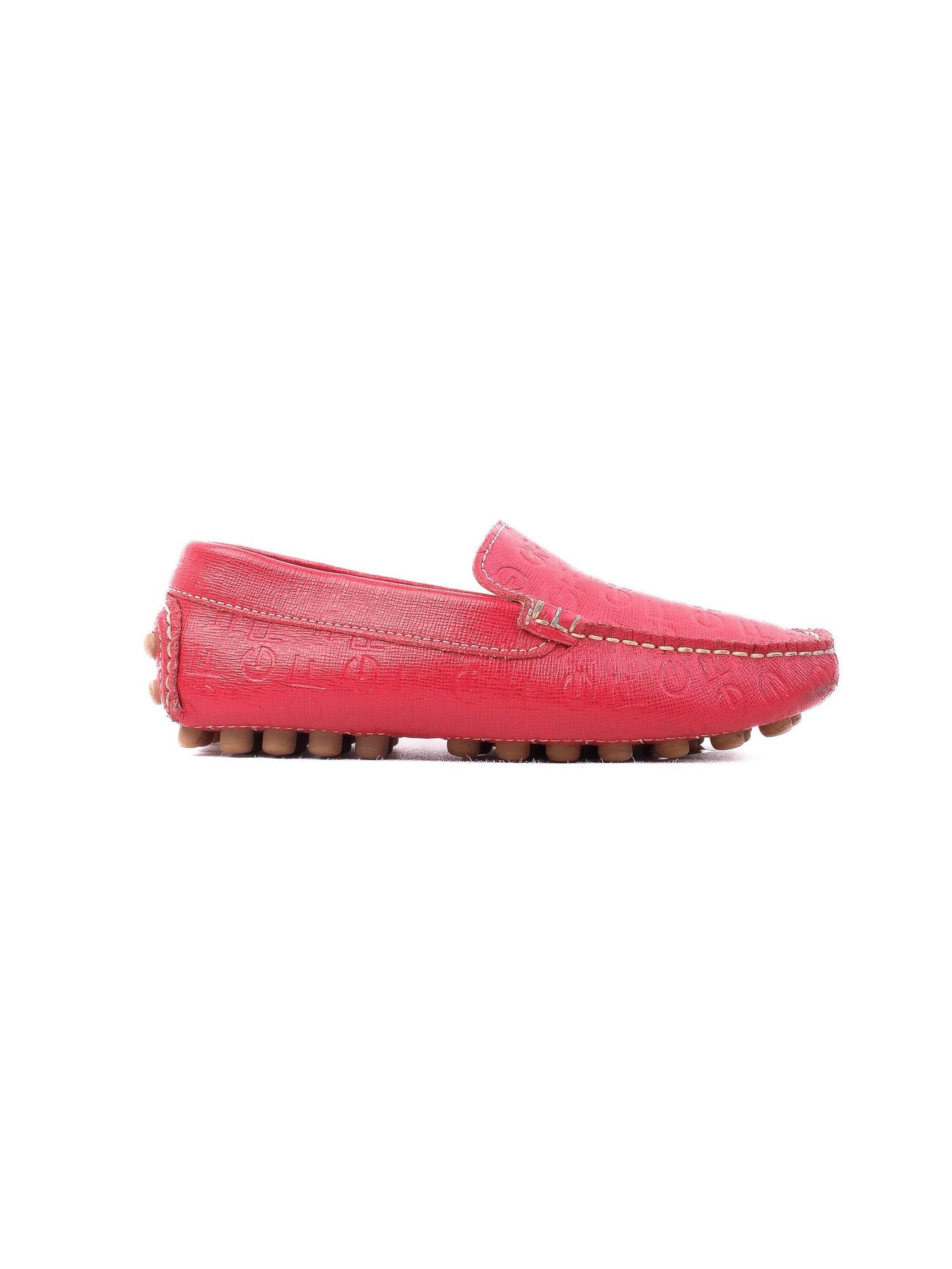 Gianfranco Ferrè Red Leather Moccasin Shoes for Kids Size 31