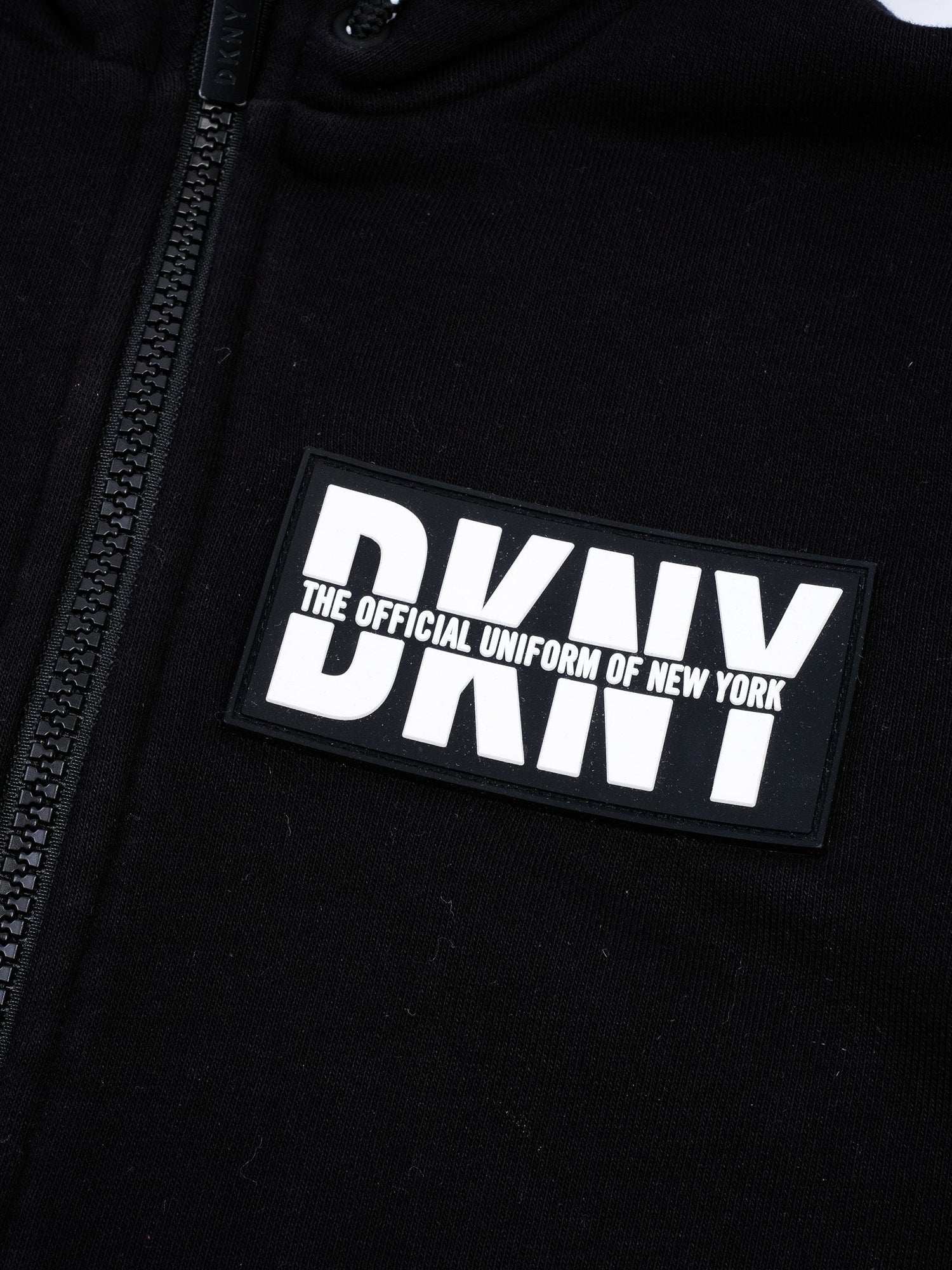 Excellent DKNY Black Zip-Up Hoodie for Kids Size 8