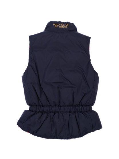 Excellent Polo Ralph Lauren Kids Reversible Puffer Vest Size 10 Black