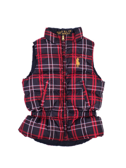 Excellent Polo Ralph Lauren Kids Reversible Puffer Vest Size 10 Black