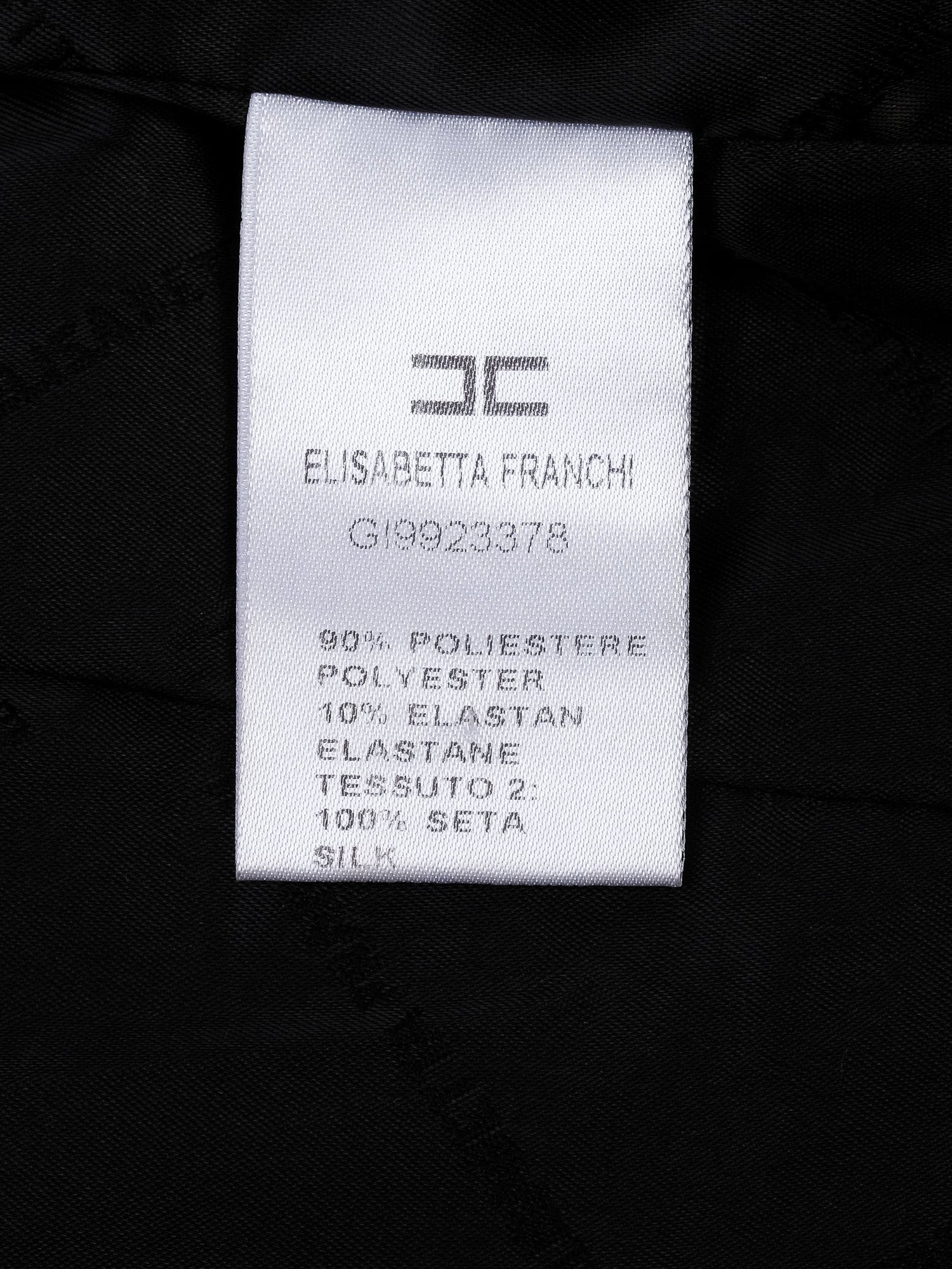 Excellent Elisabetta Franchi Black Blazer Gold Accents Size M