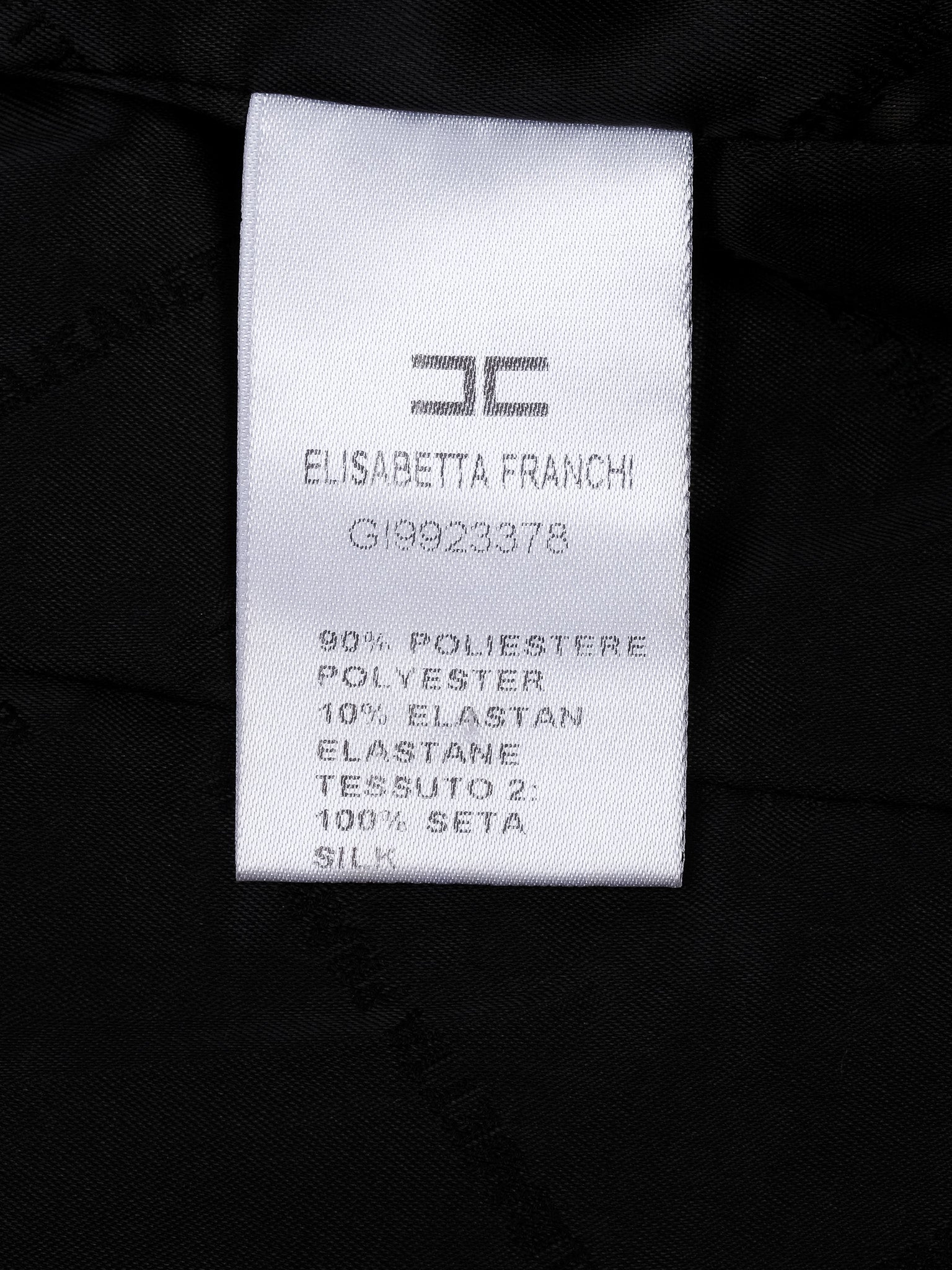 Excellent Elisabetta Franchi Black Blazer Gold Accents Size M