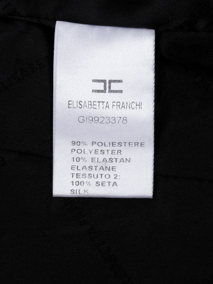 Excellent Elisabetta Franchi Black Blazer Gold Accents Size M