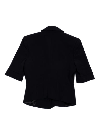 Excellent Elisabetta Franchi Black Blazer Gold Accents Size M