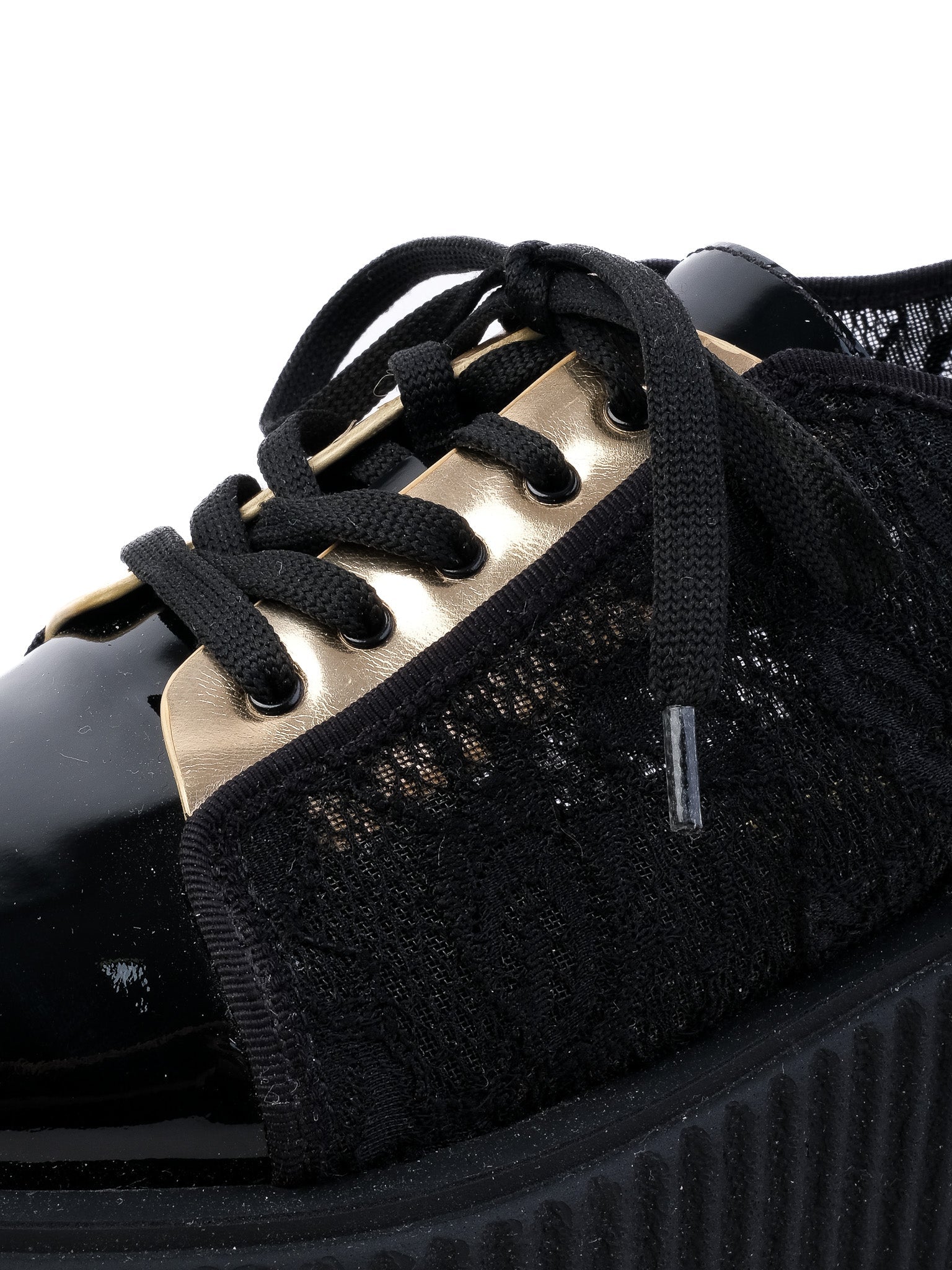 NEW Giorgio Fabiani Black Textile Platform Shoes Size 35