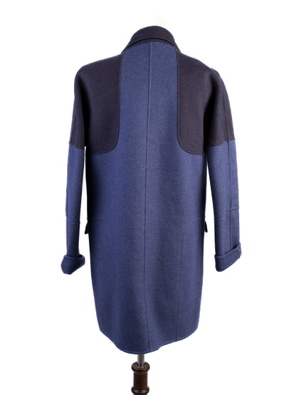Excellent MaxCo Blue Wool Coat Size S with Pockets