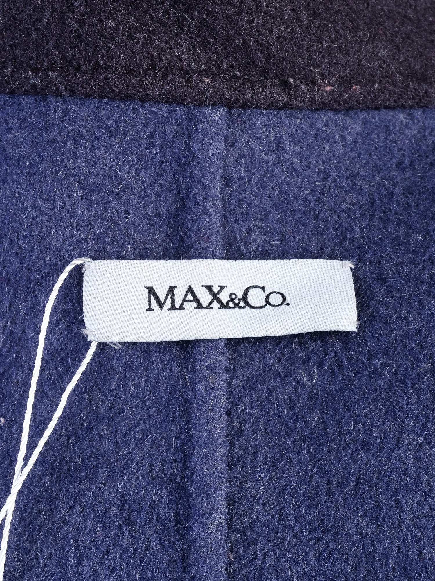 Excellent MaxCo Blue Wool Coat Size S with Pockets