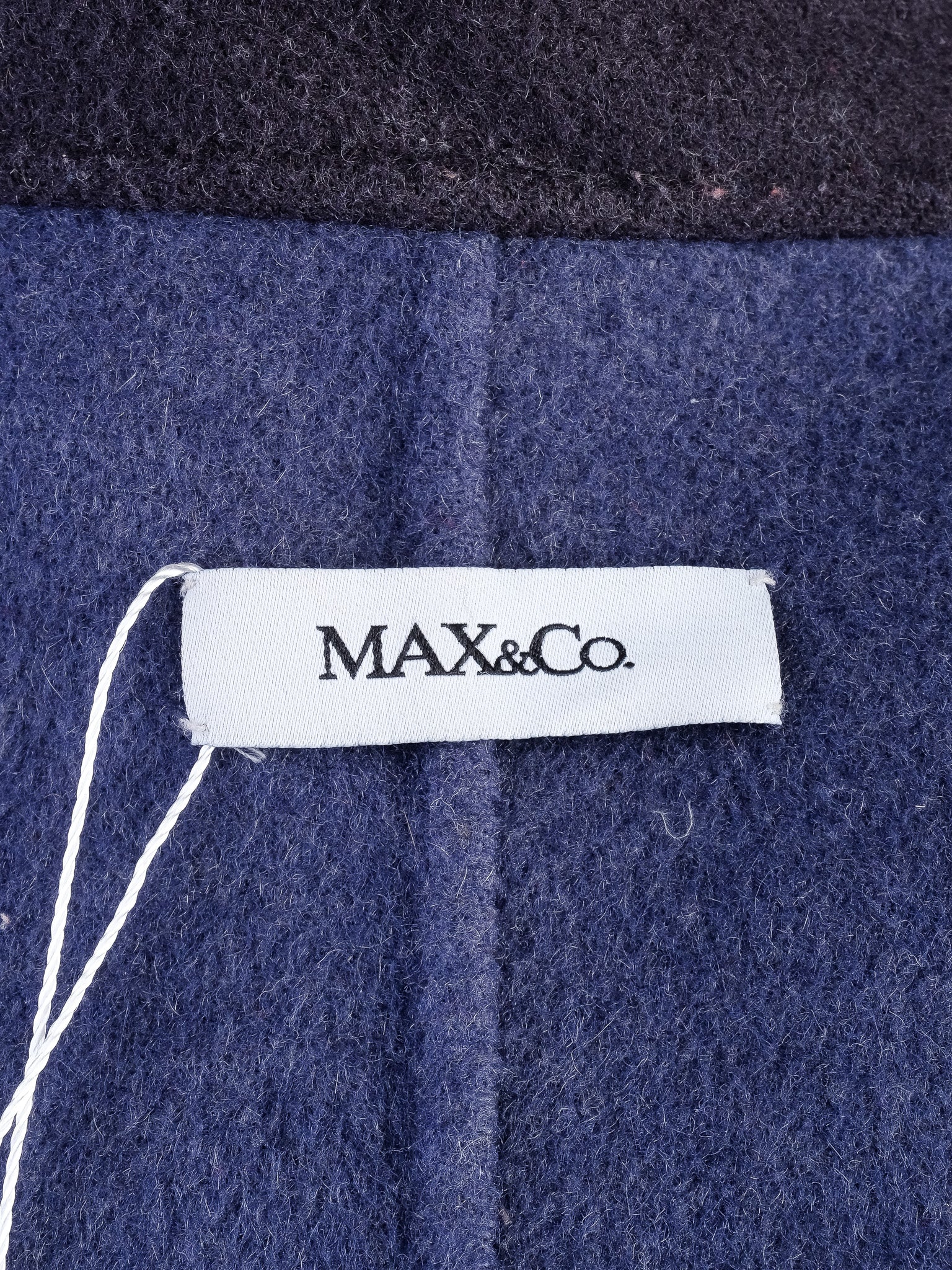 Excellent MaxCo Blue Wool Coat Size S with Pockets