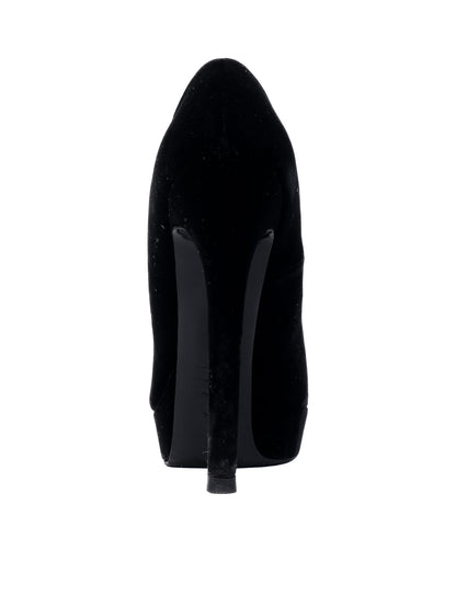 Excellent Alexander McQueen Black Leather Stiletto Pumps Size 38