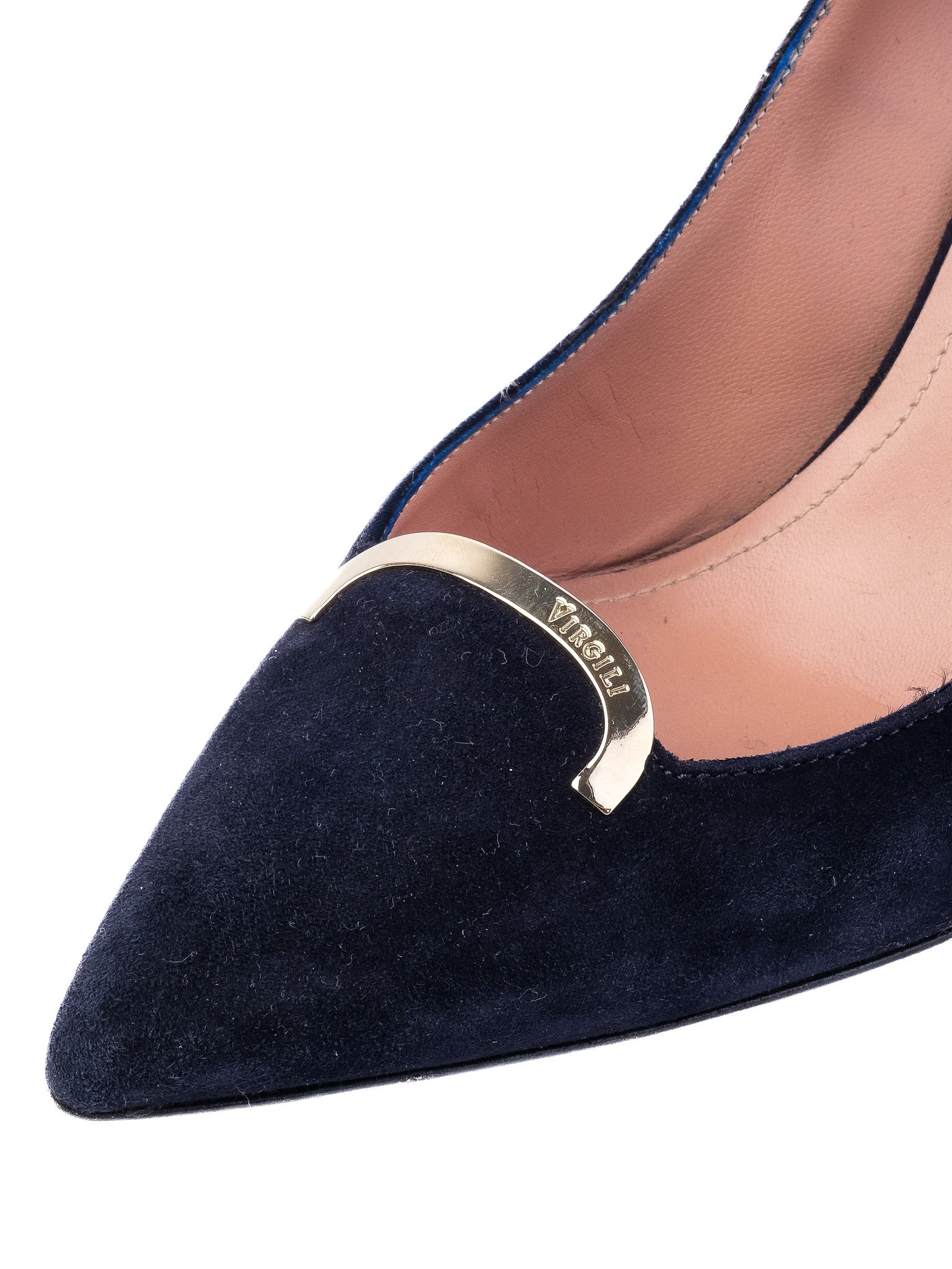 Excellent Vittorio Virgili Blue Leather High Heels Size 37