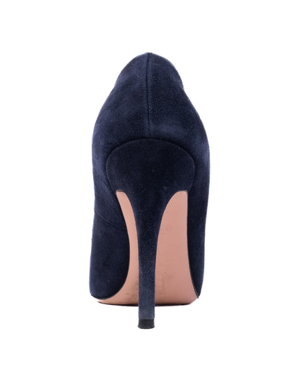 Excellent Vittorio Virgili Blue Leather High Heels Size 37