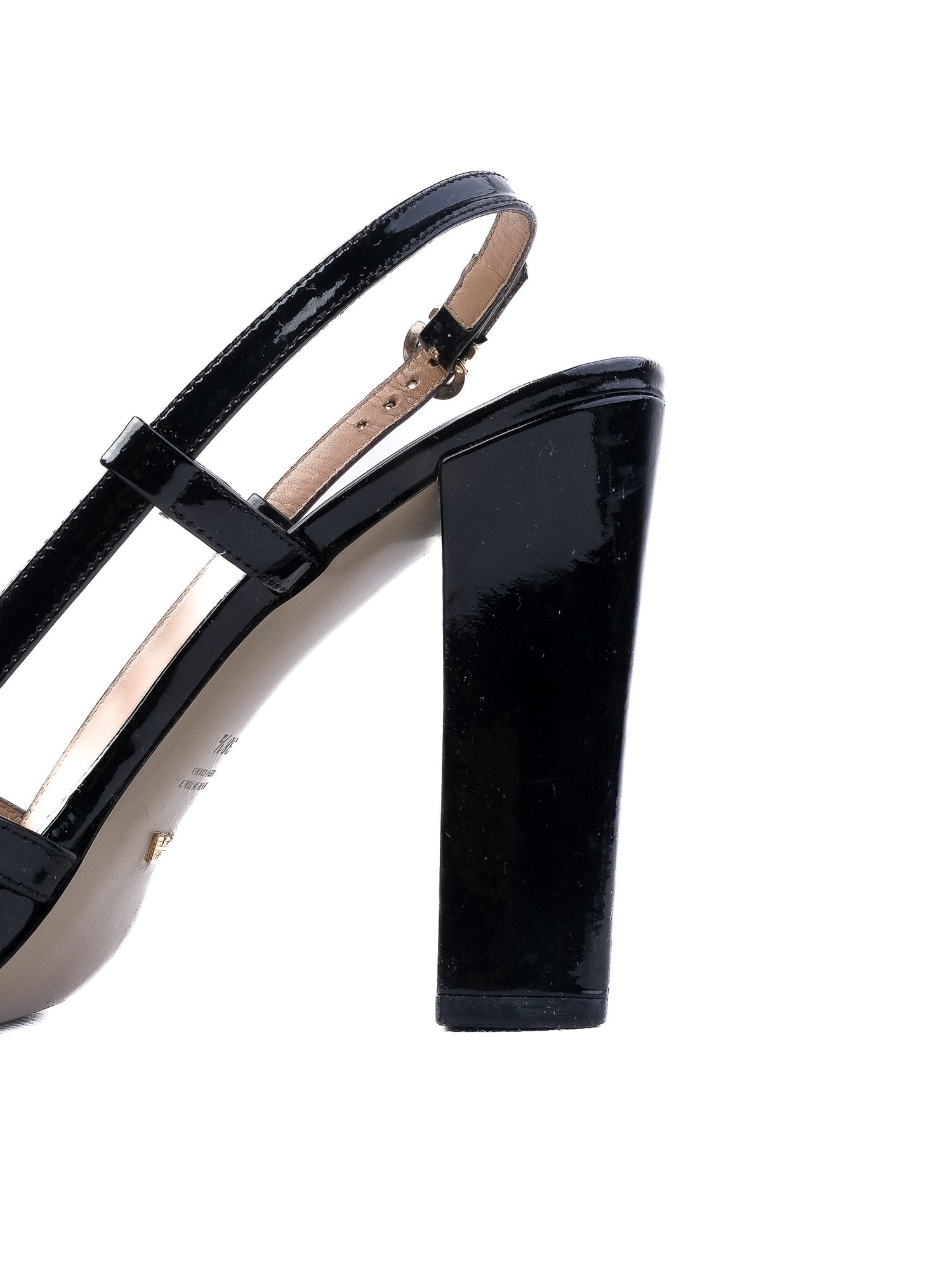 Excellent Emporio Armani Black Leather High-Heeled Sandals Size 38.5