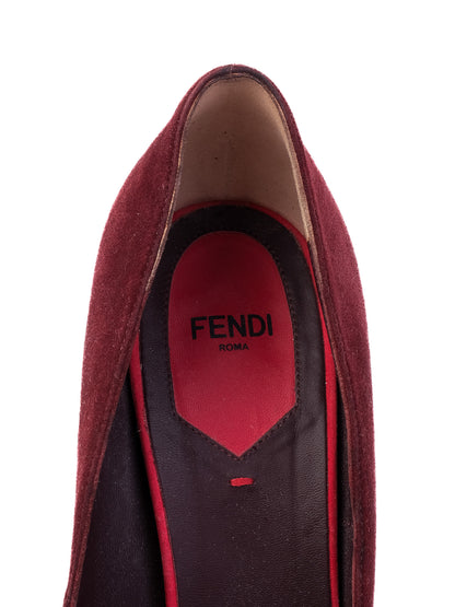 Excellent Prada Purple Suede High-Heel Platform Shoes Size 38.5