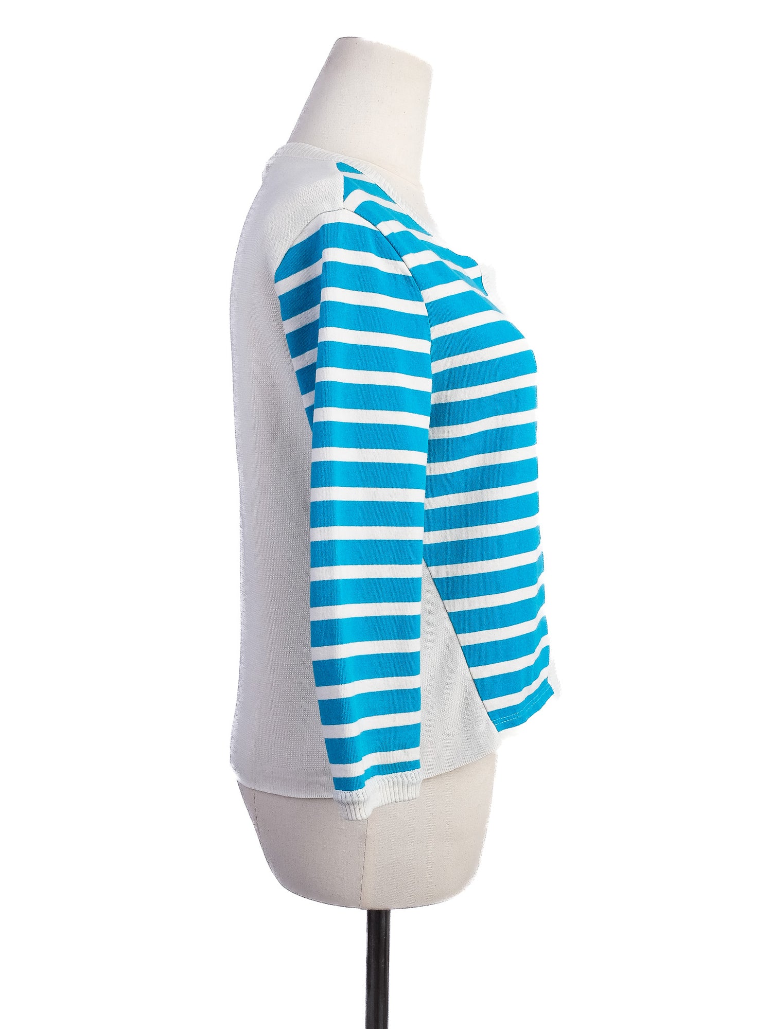 Excellent Antonio Marras Blue and White Striped Cardigan Size M