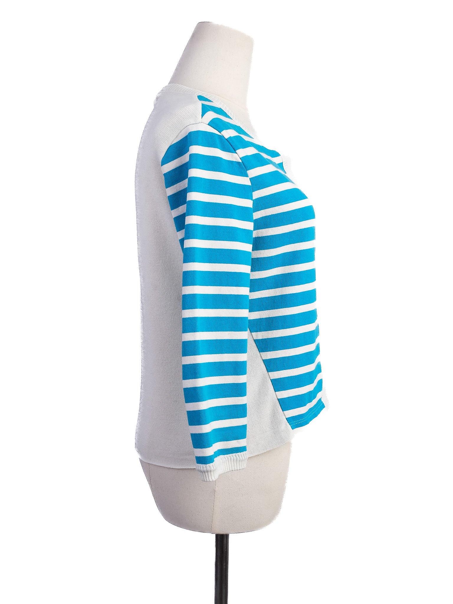 Excellent Antonio Marras Blue and White Striped Cardigan Size M