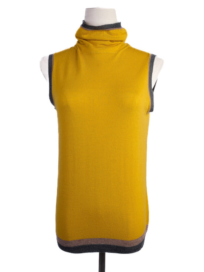 Excellent Antonio Marras Sleeveless Turtleneck Top Yellow Size S