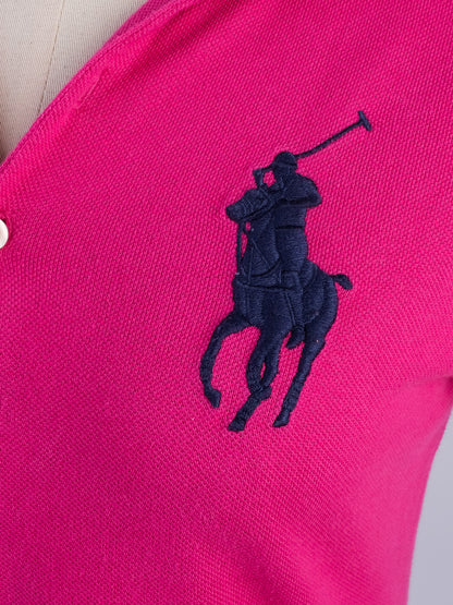 Excellent Ralph Lauren Fuchsia Pink Polo Shirt Size S Women