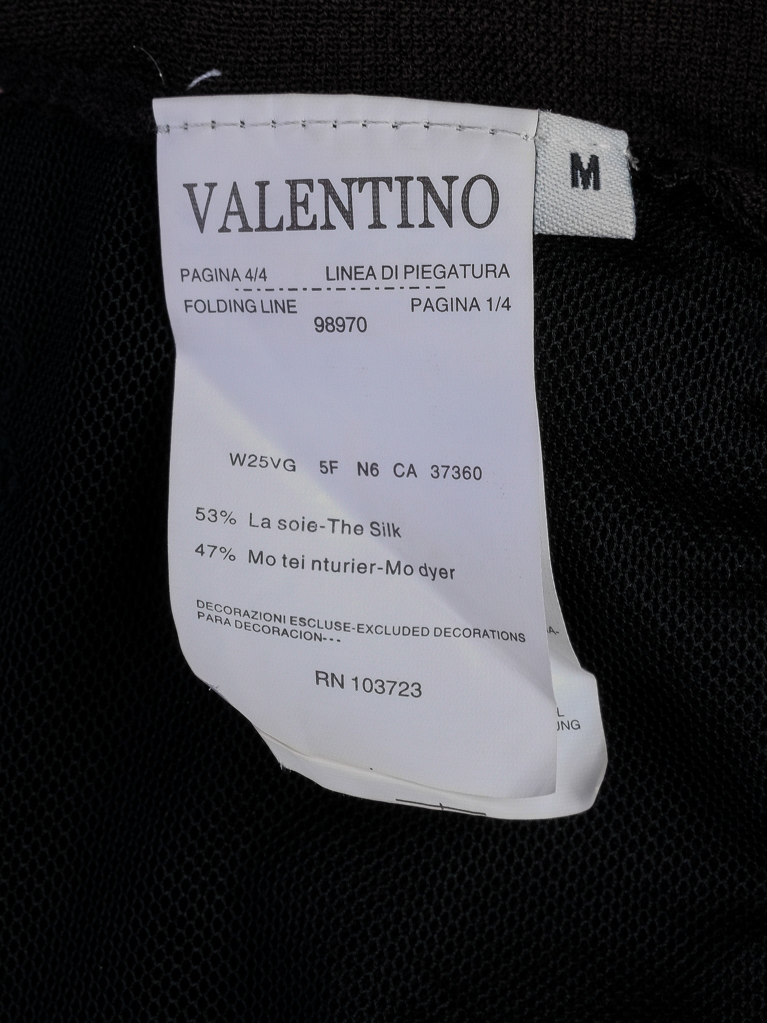 Excellent Valentino Black Silk Cardigan Size M with Lace Detailing