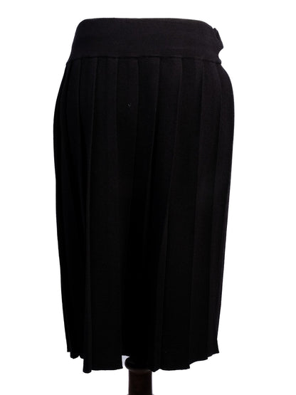 Pinko Black Pleated Skirt Size L Viscose Excellent Condition