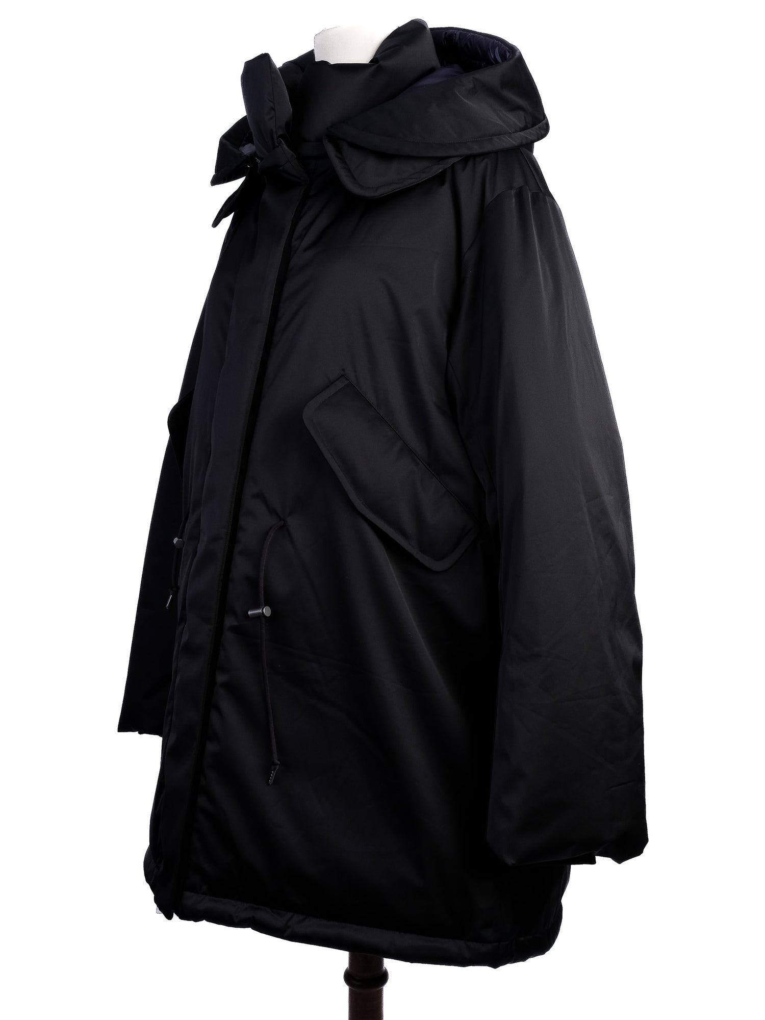 Excellent +J Black Puffer Jacket with Hood for Women - Polyester