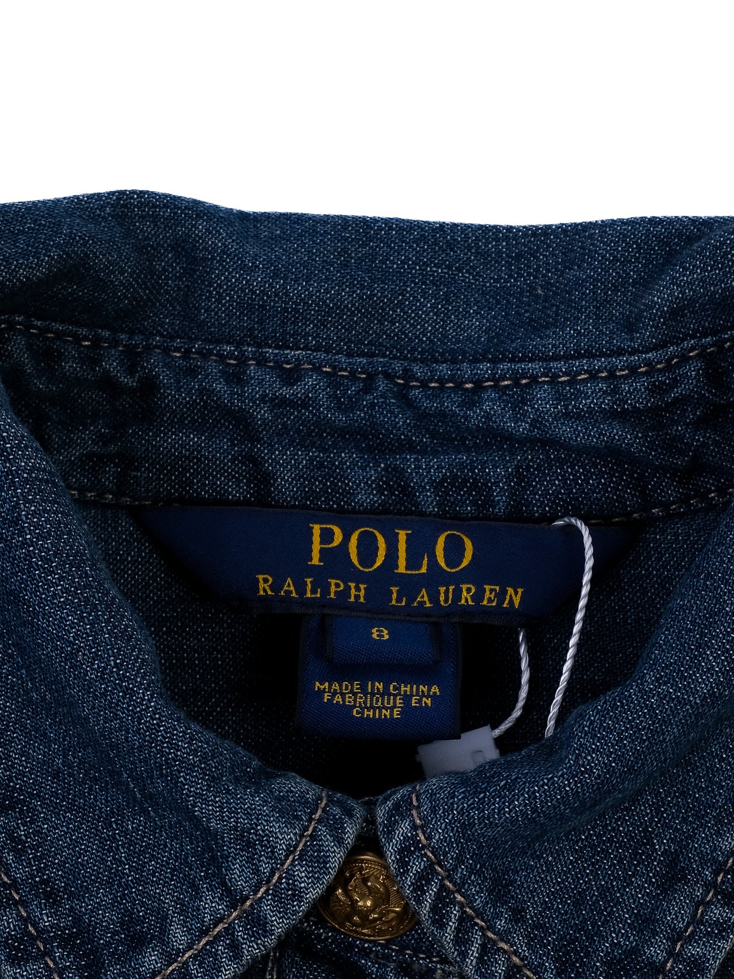Excellent Polo Ralph Lauren Denim Dress Blue Size 8 for Kids