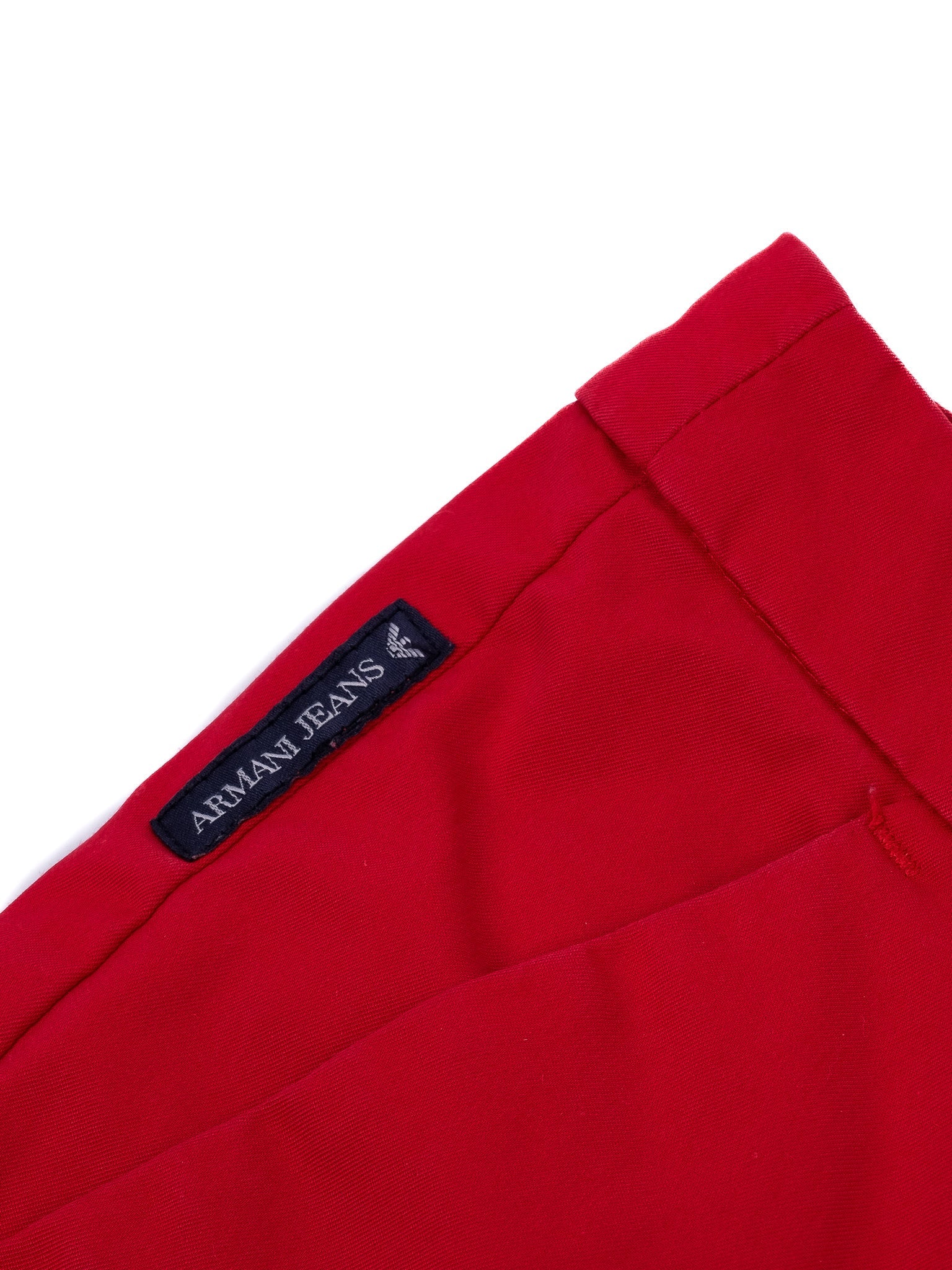 Excellent Armani Jeans Red Cotton Pants for Women