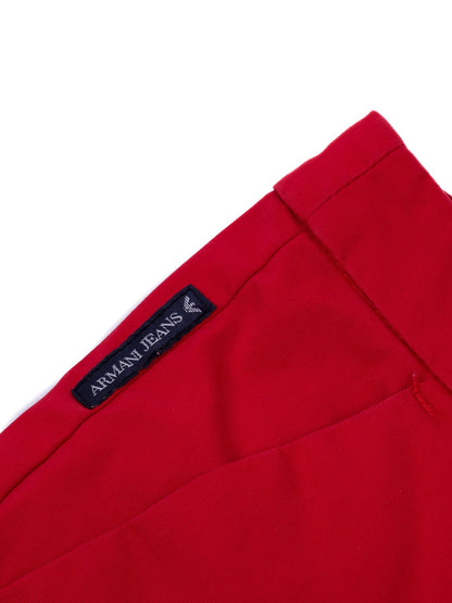 Excellent Armani Jeans Red Cotton Pants for Women