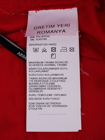 Excellent Armani Jeans Red Cotton Pants for Women