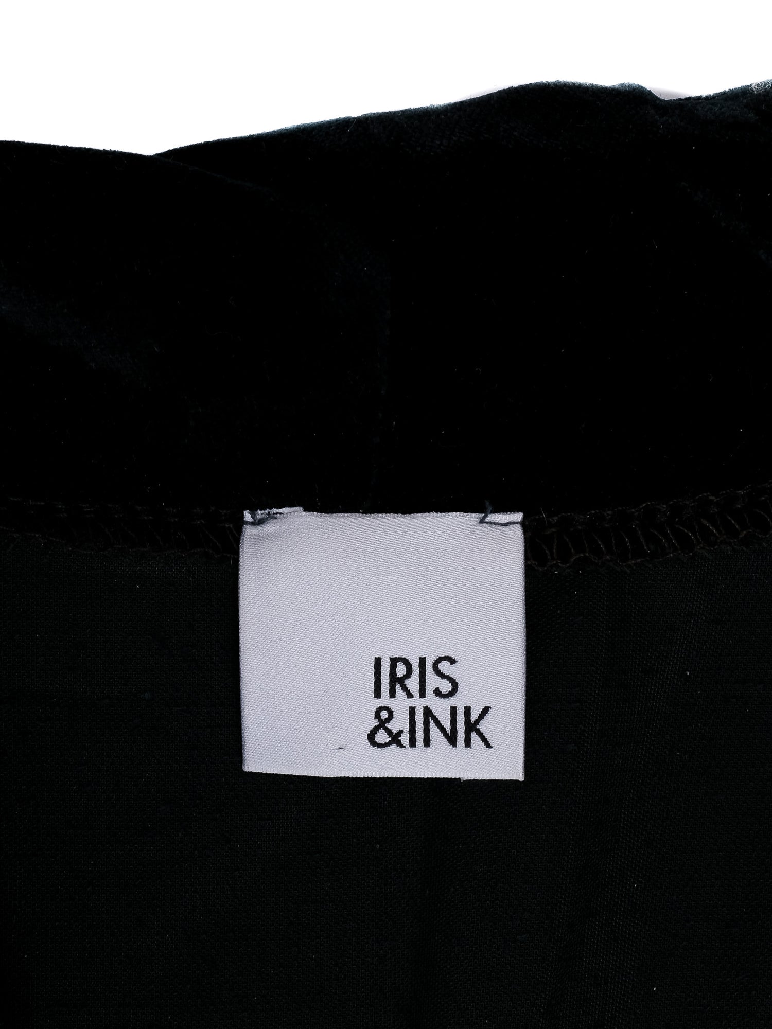 Excellent Iris&amp;Ink Green Polyester Robe M with Contrasting Trim