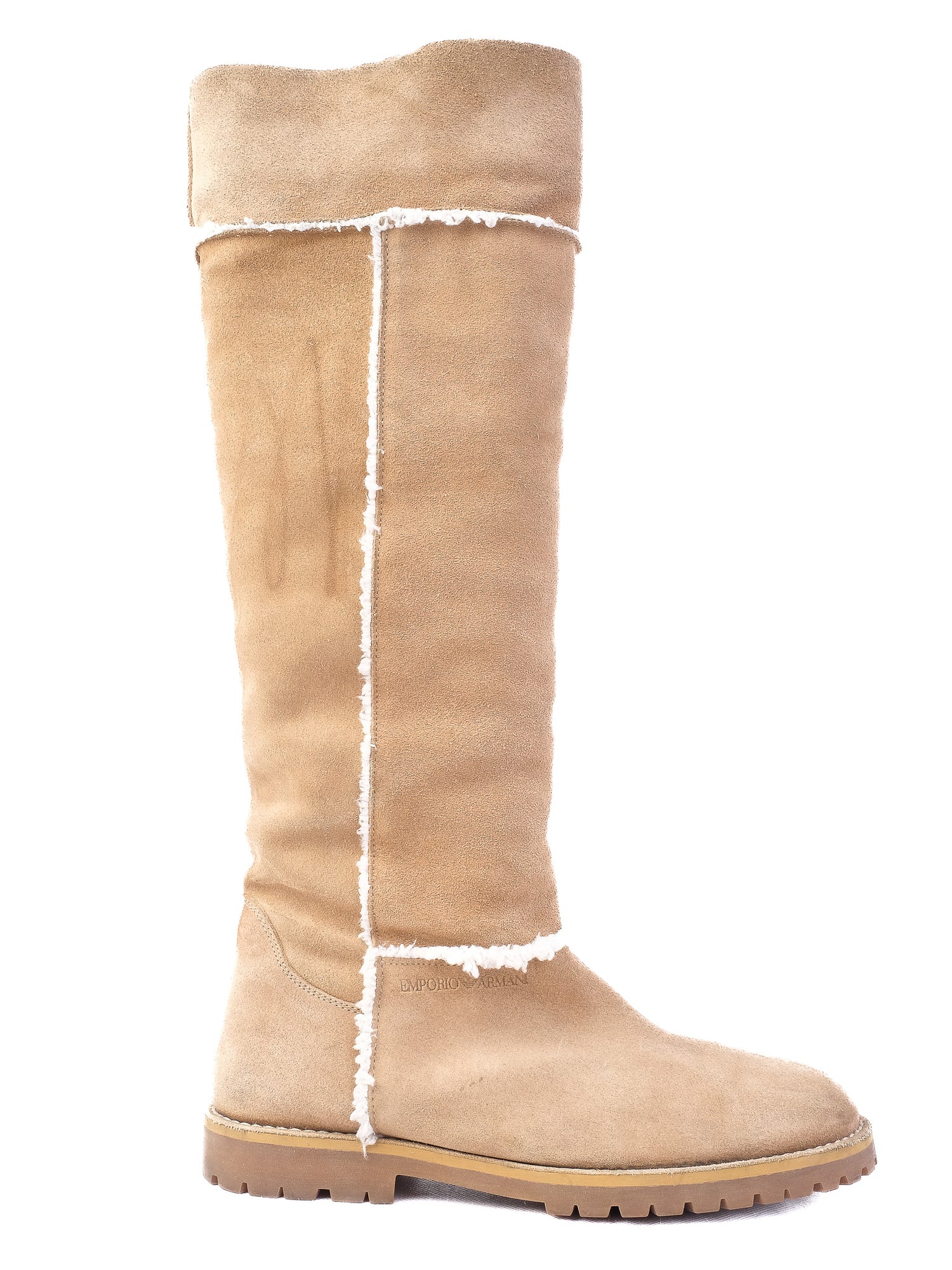 Perfect Emporio Armani WomenÕs Orange Leather Knee-High Boots