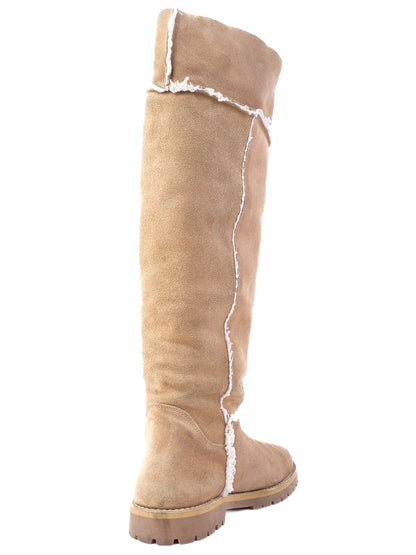 Perfect Emporio Armani WomenÕs Orange Leather Knee-High Boots