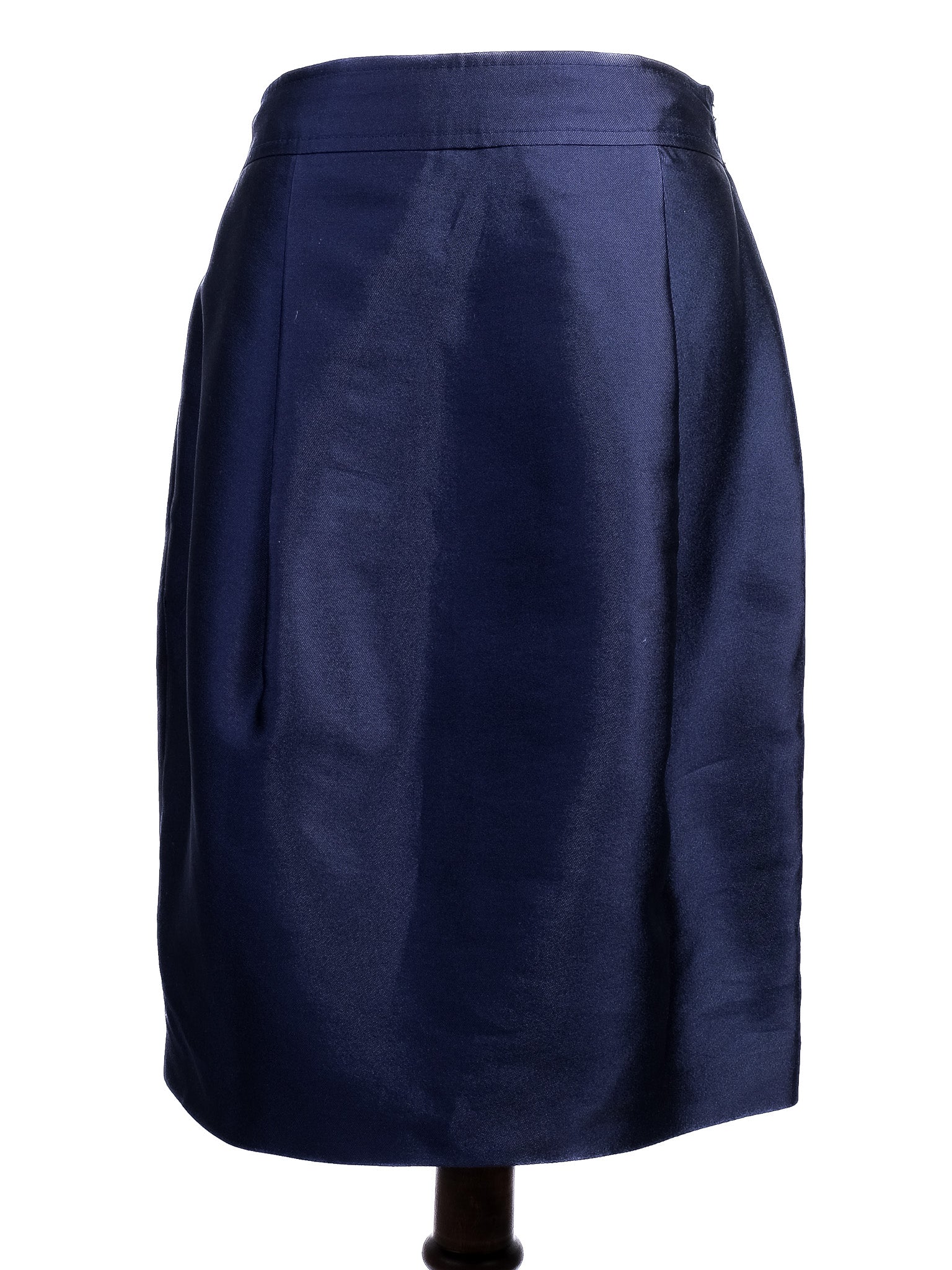Excellent Moschino Navy Blue Silk Two-Piece Outfit Size XS