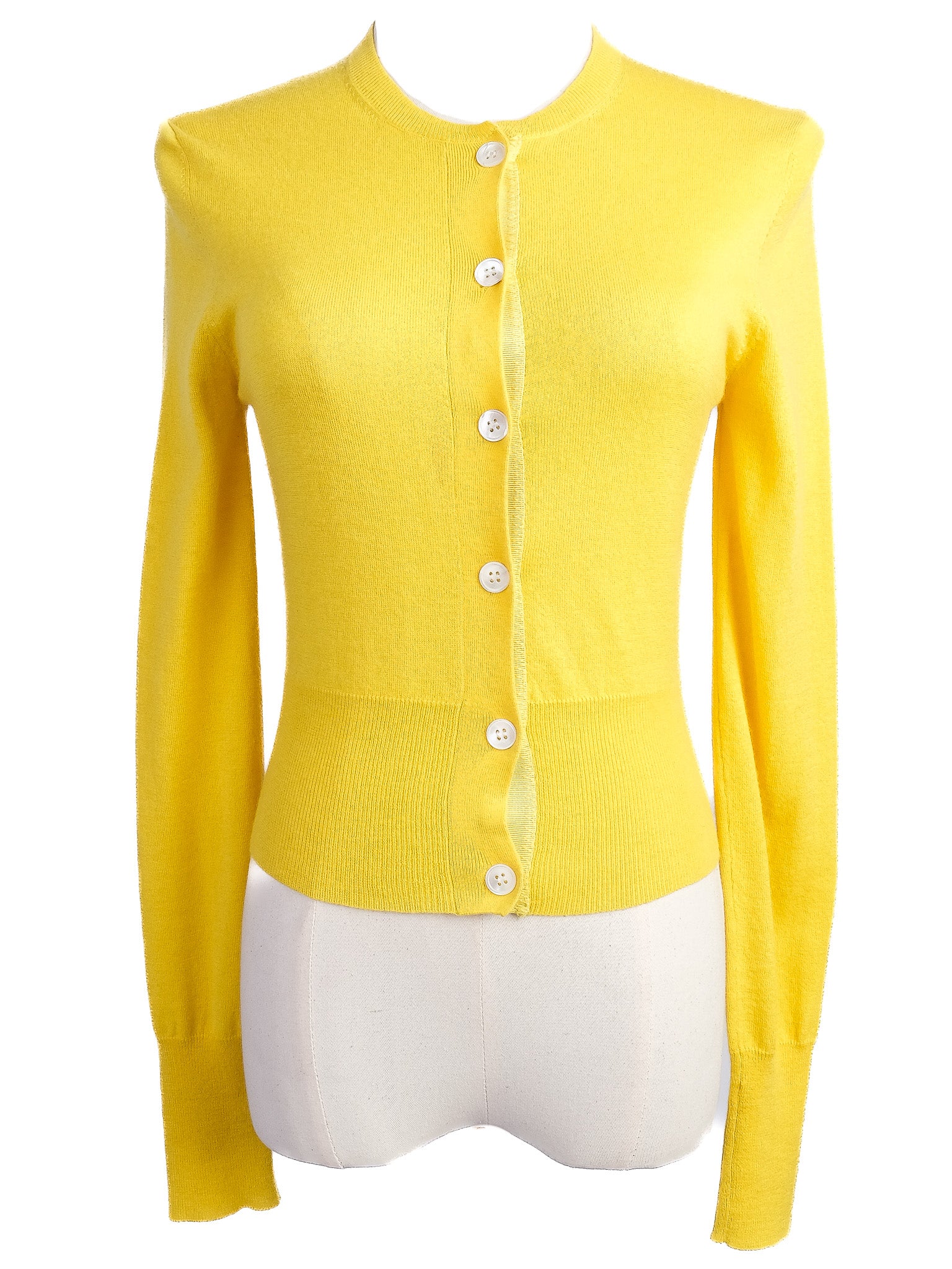 Excellent Paul Smith Yellow Silk Cardigan Women Size S