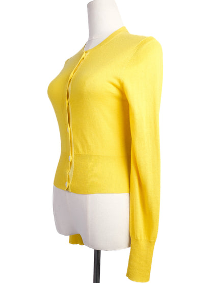 Excellent Paul Smith Yellow Silk Cardigan Women Size S