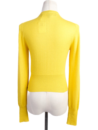 Excellent Paul Smith Yellow Silk Cardigan Women Size S