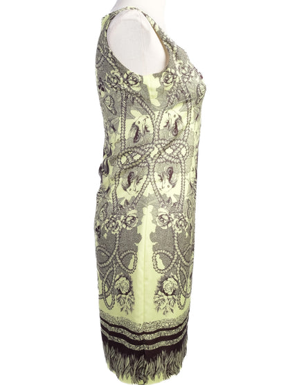 Excellent Alexander McQueen Sleeveless Dress Silk Combined Color