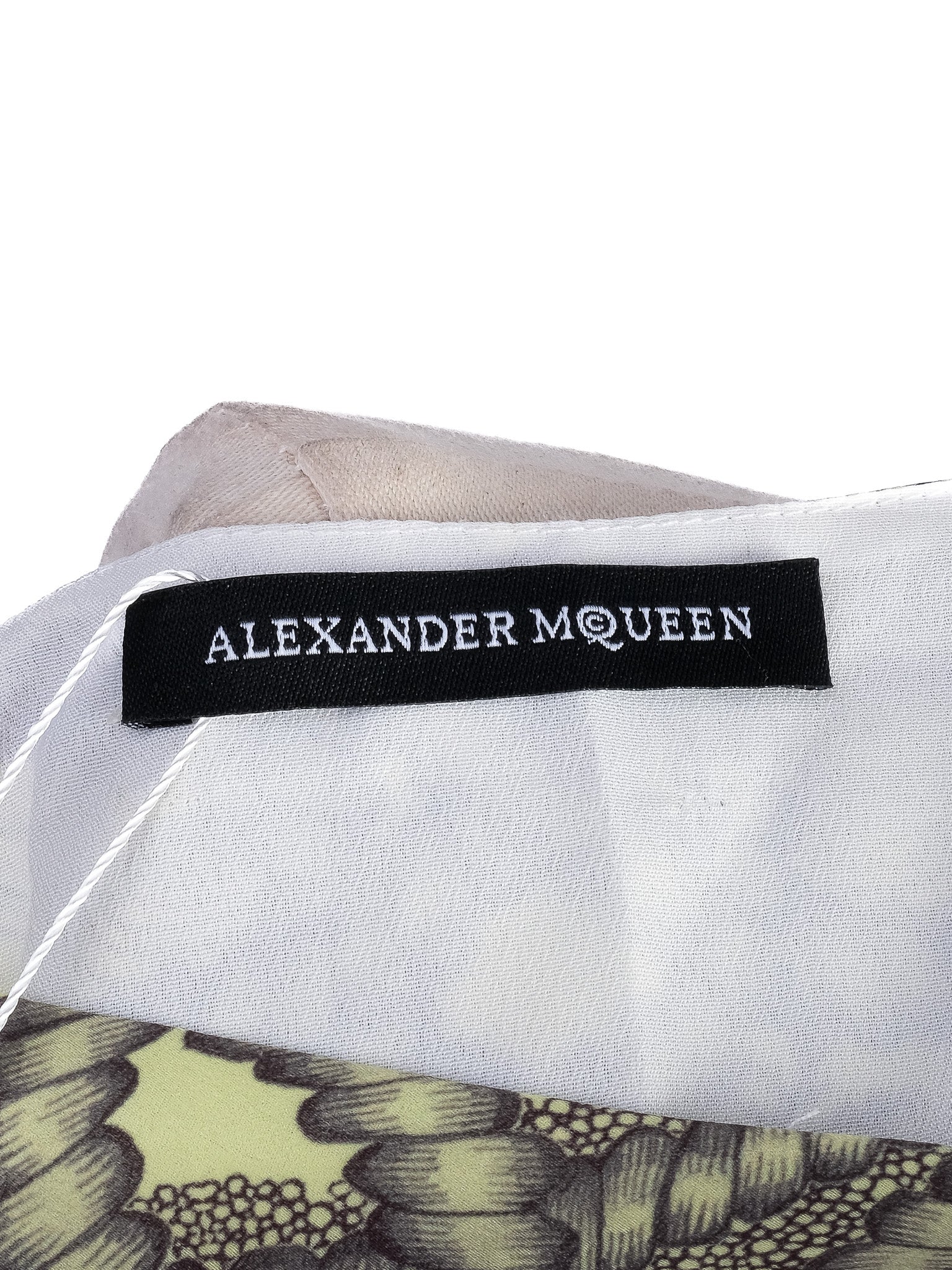 Excellent Alexander McQueen Sleeveless Dress Silk Combined Color