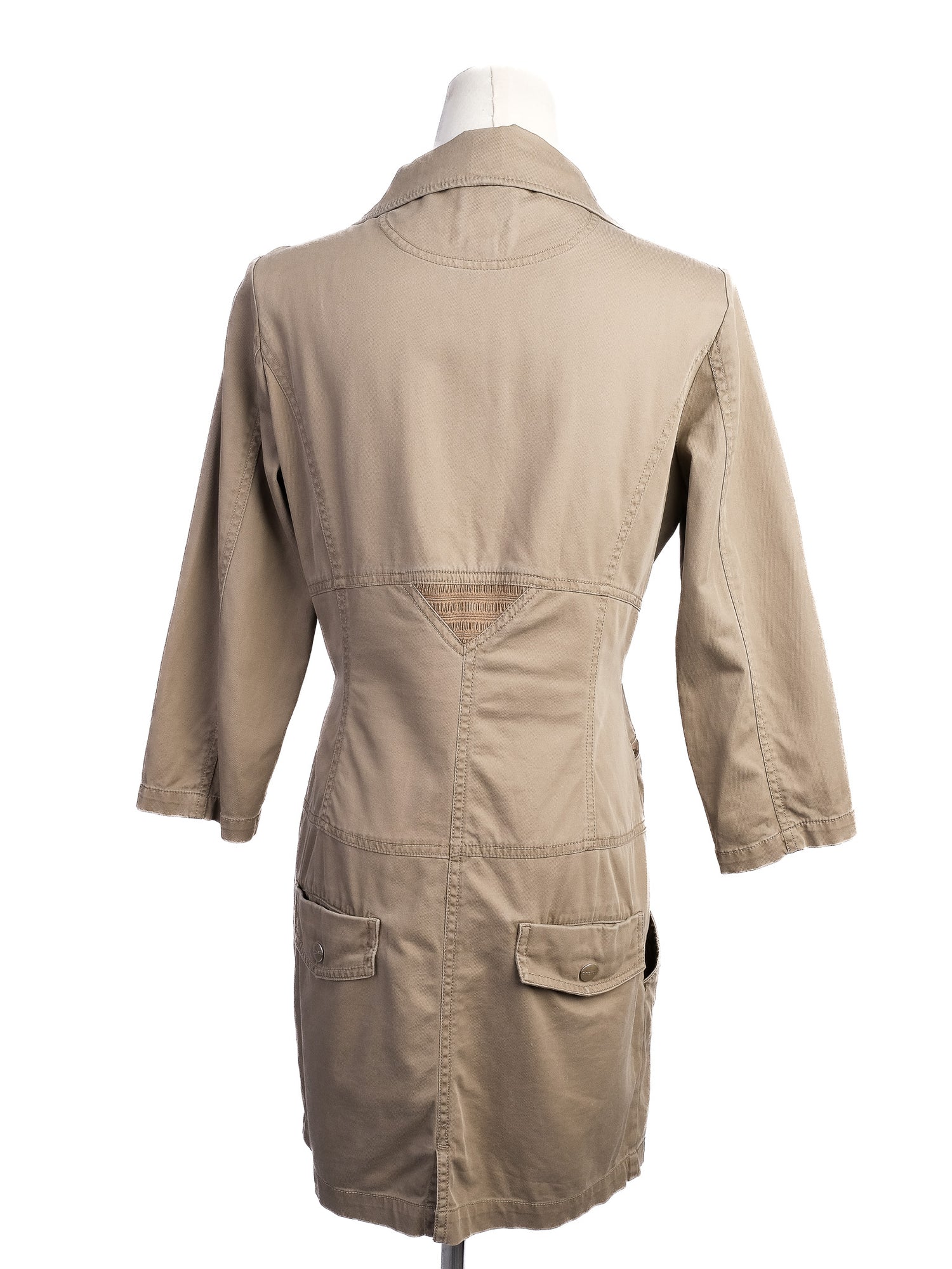 Excellent Diesel Gray Knee-Length Cotton Coat Size M