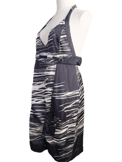Excellent Diesel Halter Dress Black &amp; White Pattern Size M