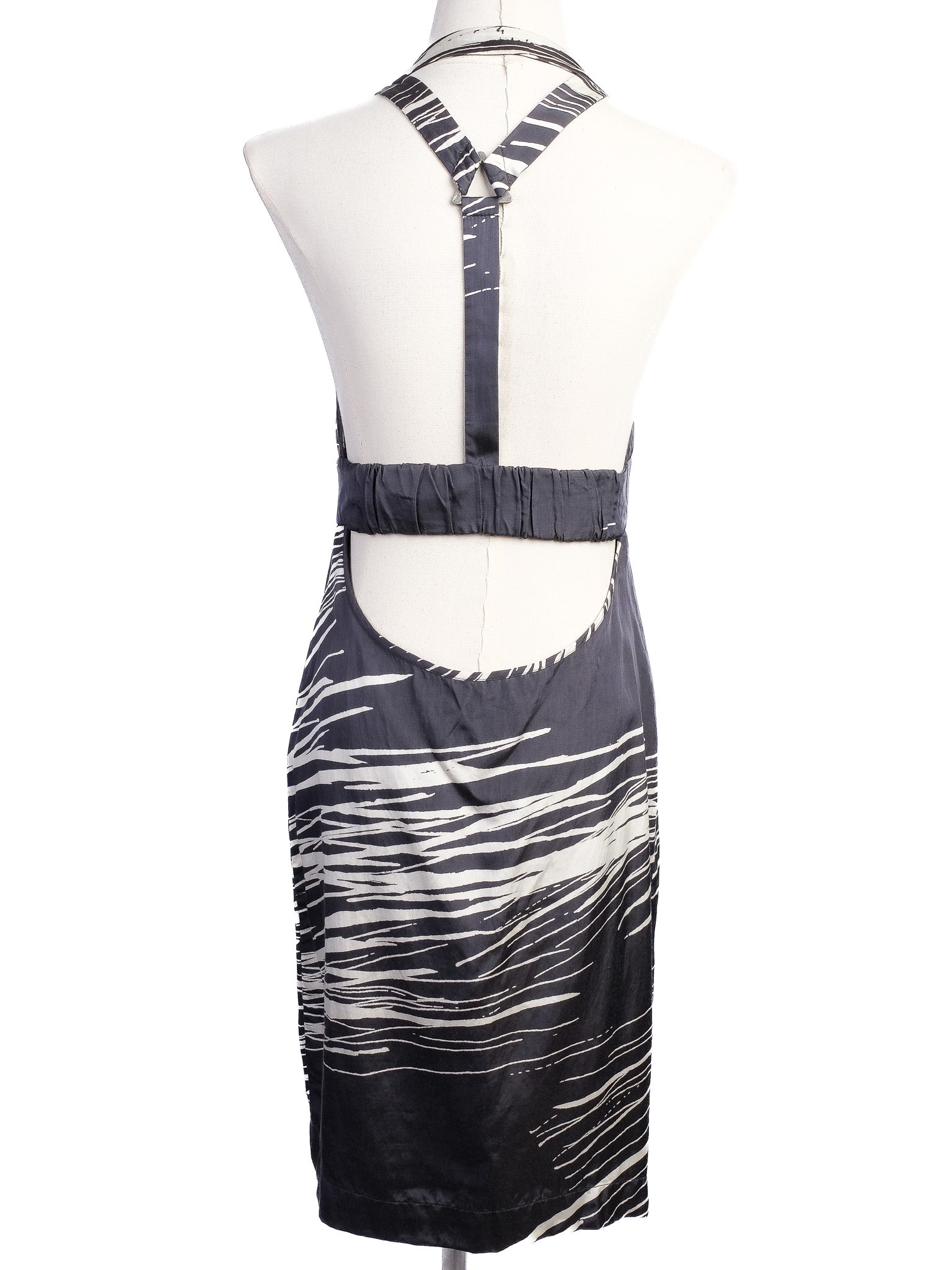 Excellent Diesel Halter Dress Black &amp; White Pattern Size M