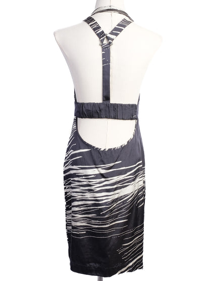 Excellent Diesel Halter Dress Black &amp; White Pattern Size M