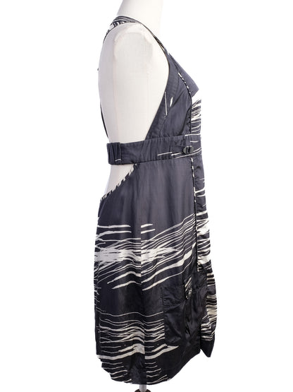 Excellent Diesel Halter Dress Black &amp; White Pattern Size M