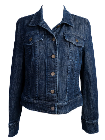 Excellent J. Crew Blue Denim Jacket Size S Women&
