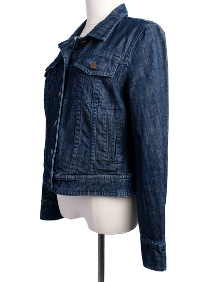 Excellent J. Crew Blue Denim Jacket Size S Women&