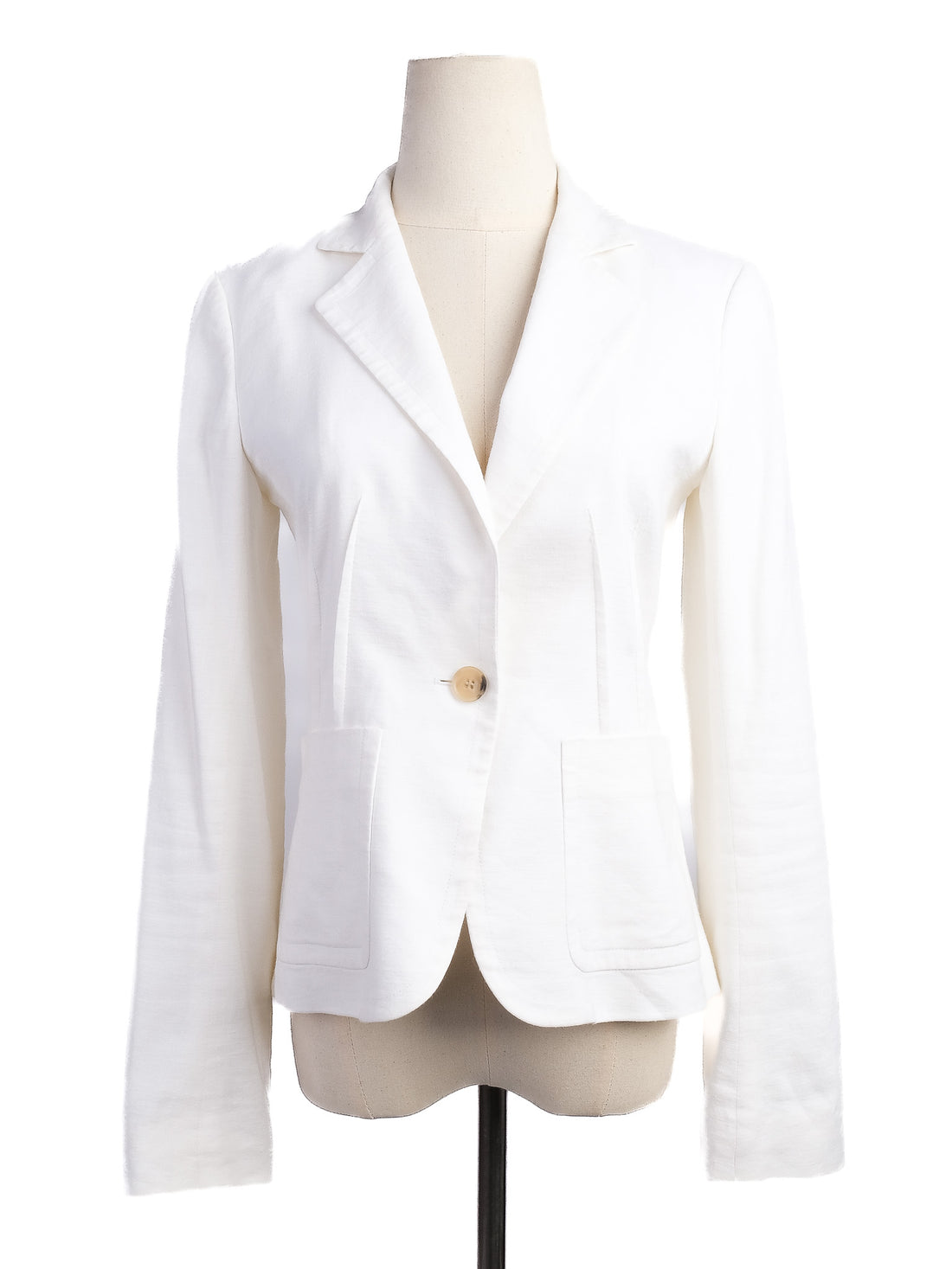 Excellent Theory White Blazer Size S 100% Viscose for Women