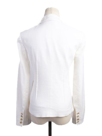Excellent Theory White Blazer Size S 100% Viscose for Women