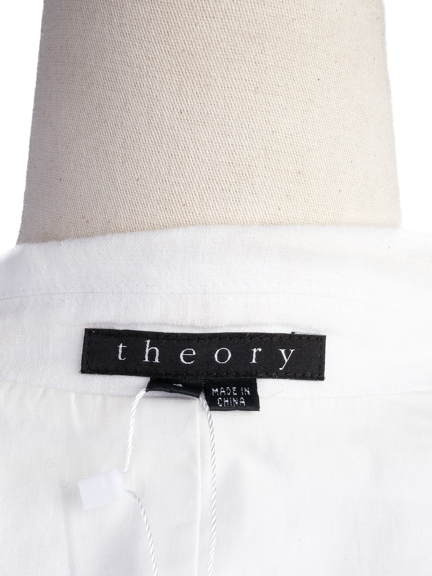 Excellent Theory White Blazer Size S 100% Viscose for Women