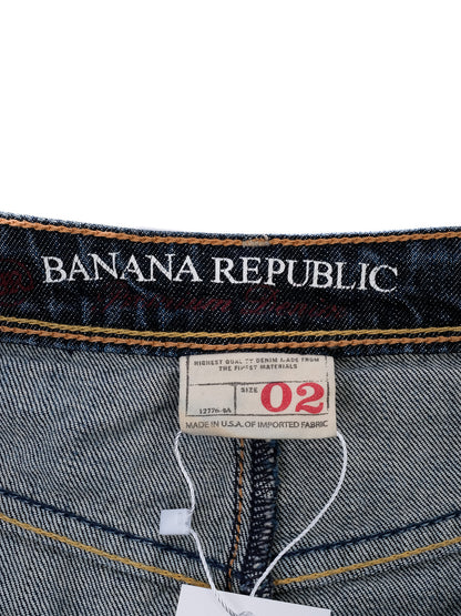 Excellent Banana Republic Blue Denim Skirt Size XS Cotton