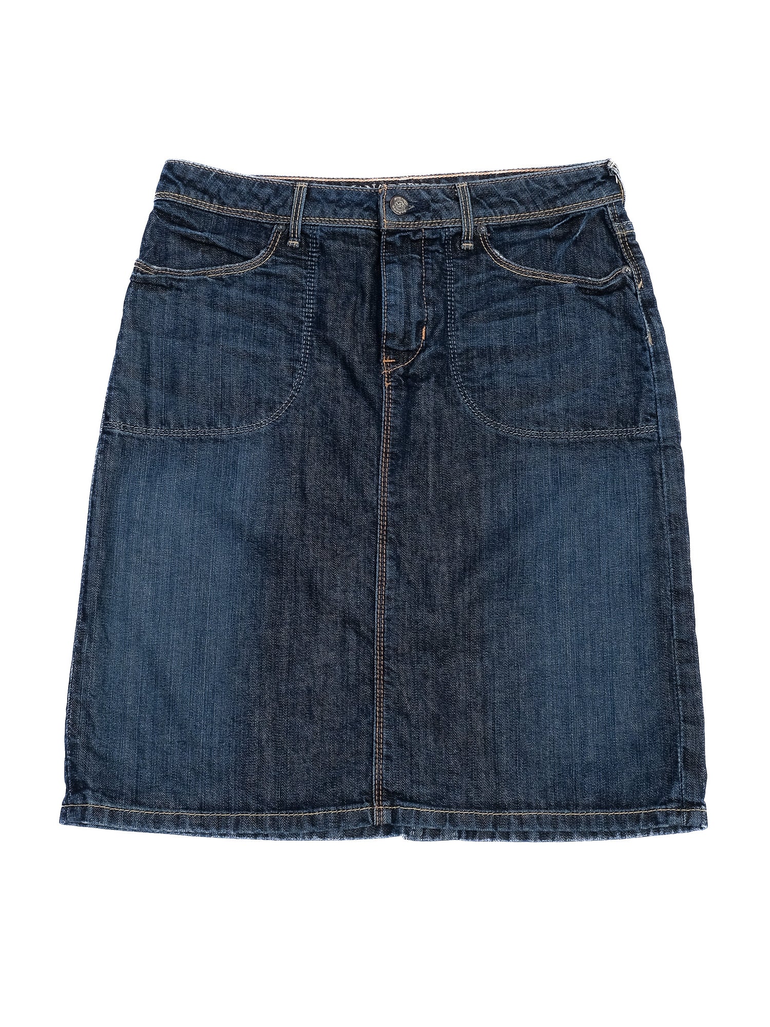 Excellent Banana Republic Blue Denim Skirt Size XS Cotton